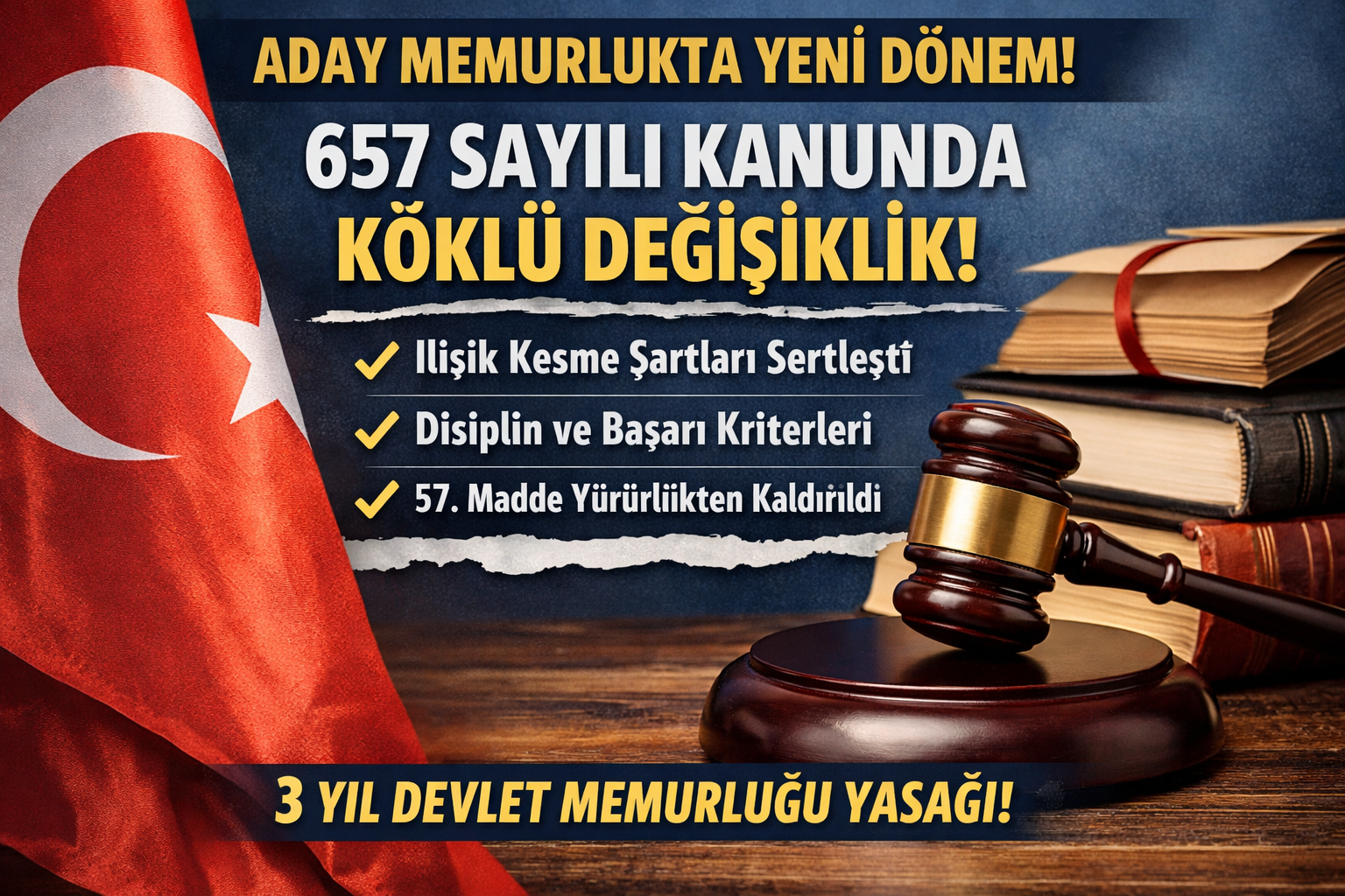 Aday Memurlukta 657 Sayılı Kanun Değişikliği